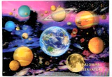 3D Planets Postcard