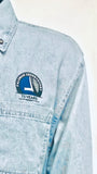 Denim Shirt with Embroidered Logo